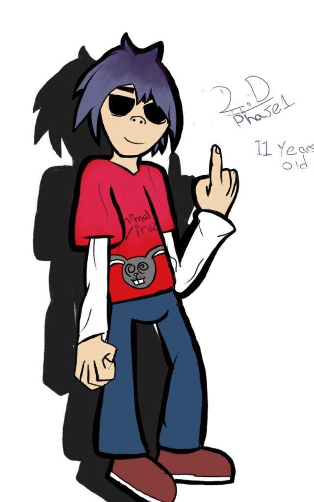 A Drawing of all 2D phase 1,2,3,4, but like 11,12,13,years old
