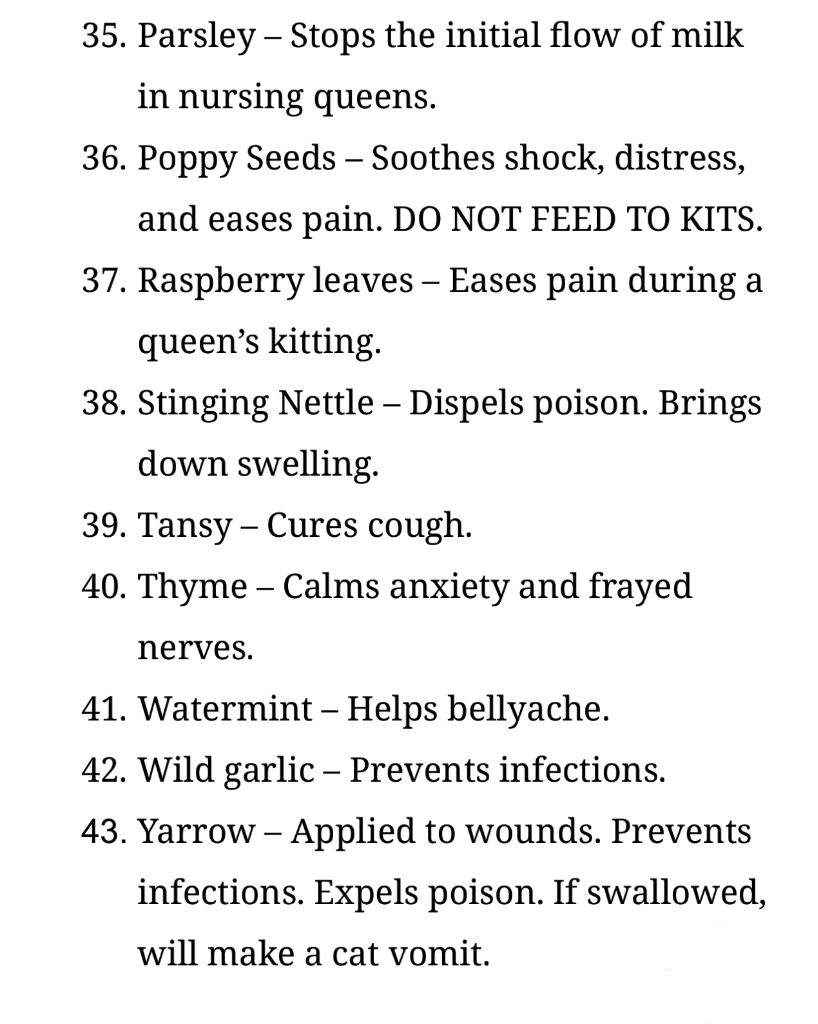 Medicine Herb List Warriors Amino