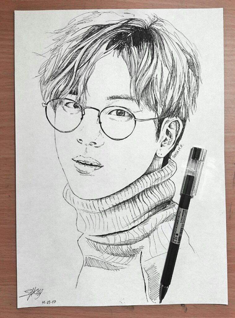 Jin pen drawing | ARMY's Amino