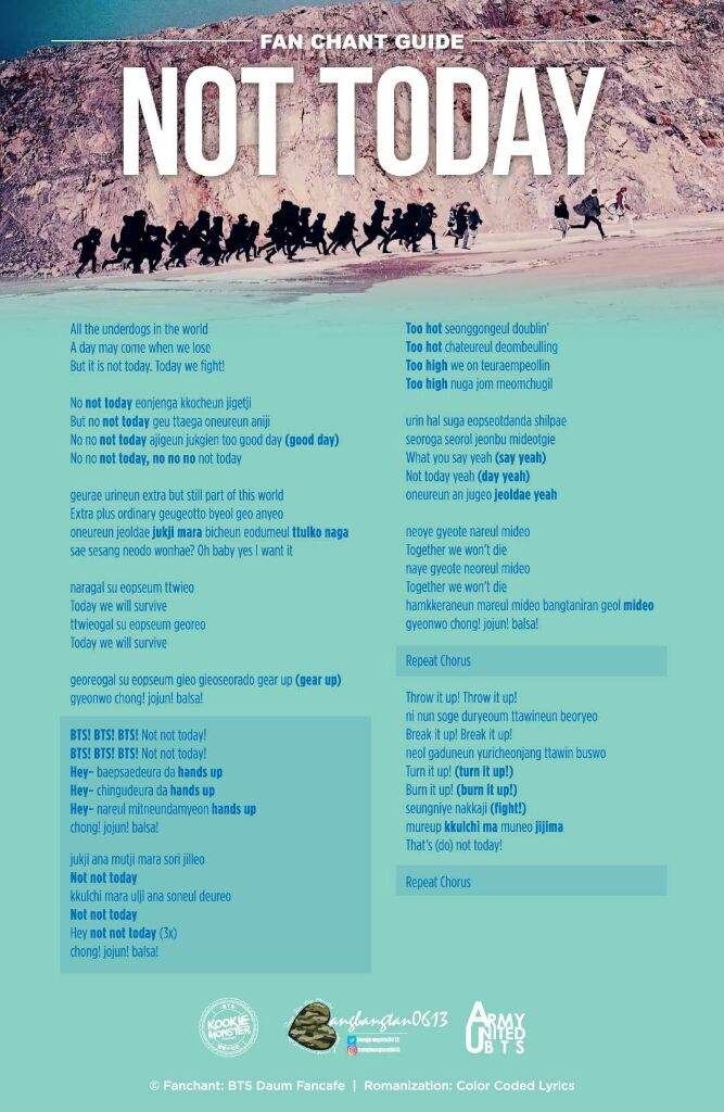 Bts Fanchants Guide Compilation Romanization Army S Amino