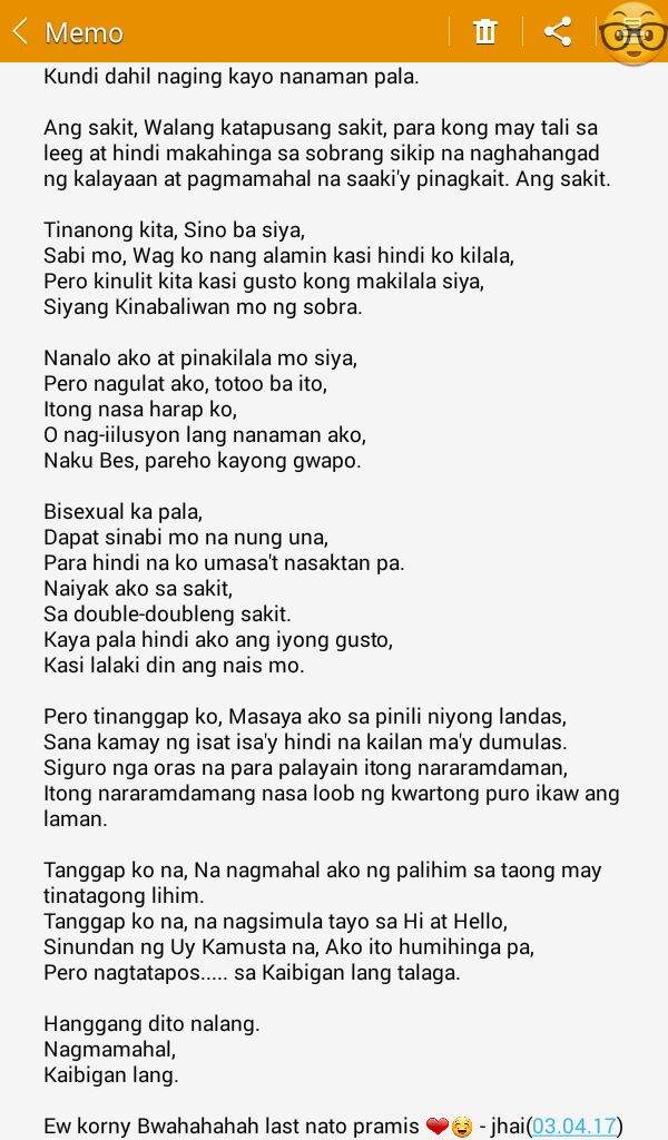 KAIBIGAN LANG | Spoken Poetry (Filipino) Amino