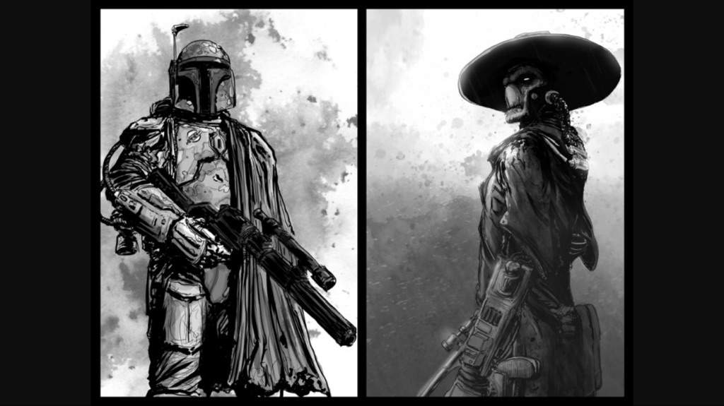 2). Boba Fett vs Cad Bane. 