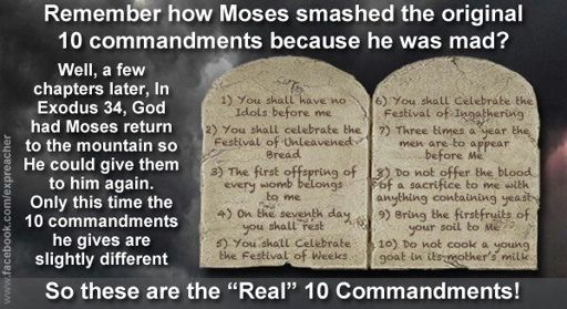 The Ten Commandments We Always See, Aren’t The Ten Commandments ...