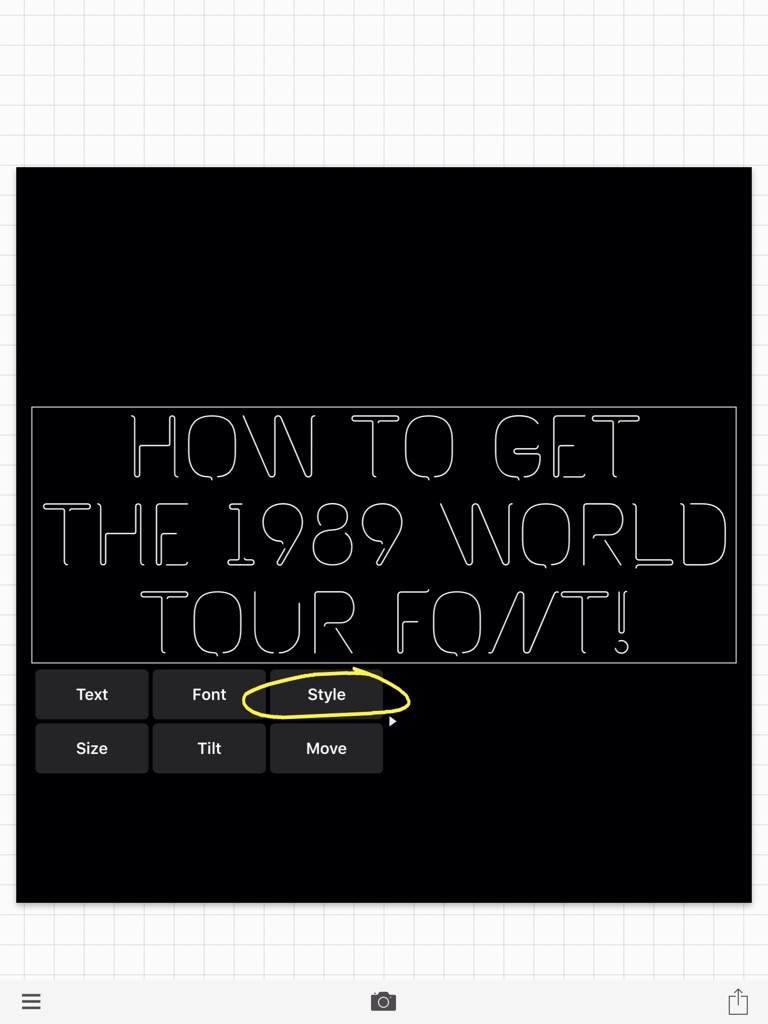 the 1989 world tour font