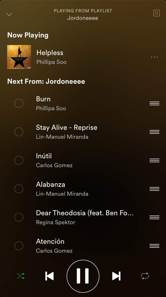 Lin manuel miranda online spotify playlist