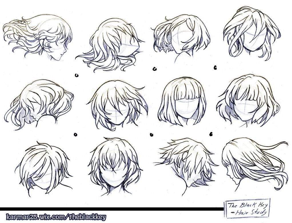 Referencias cabellos (estilo manga/anime)  Wiki  •Arte 