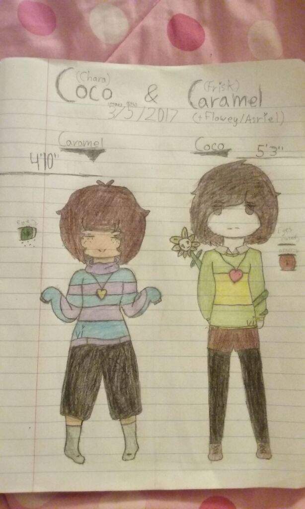 Coco & Caramel (My Chara & Frisk desgins) 🔪 Charisk 🔪 Amino