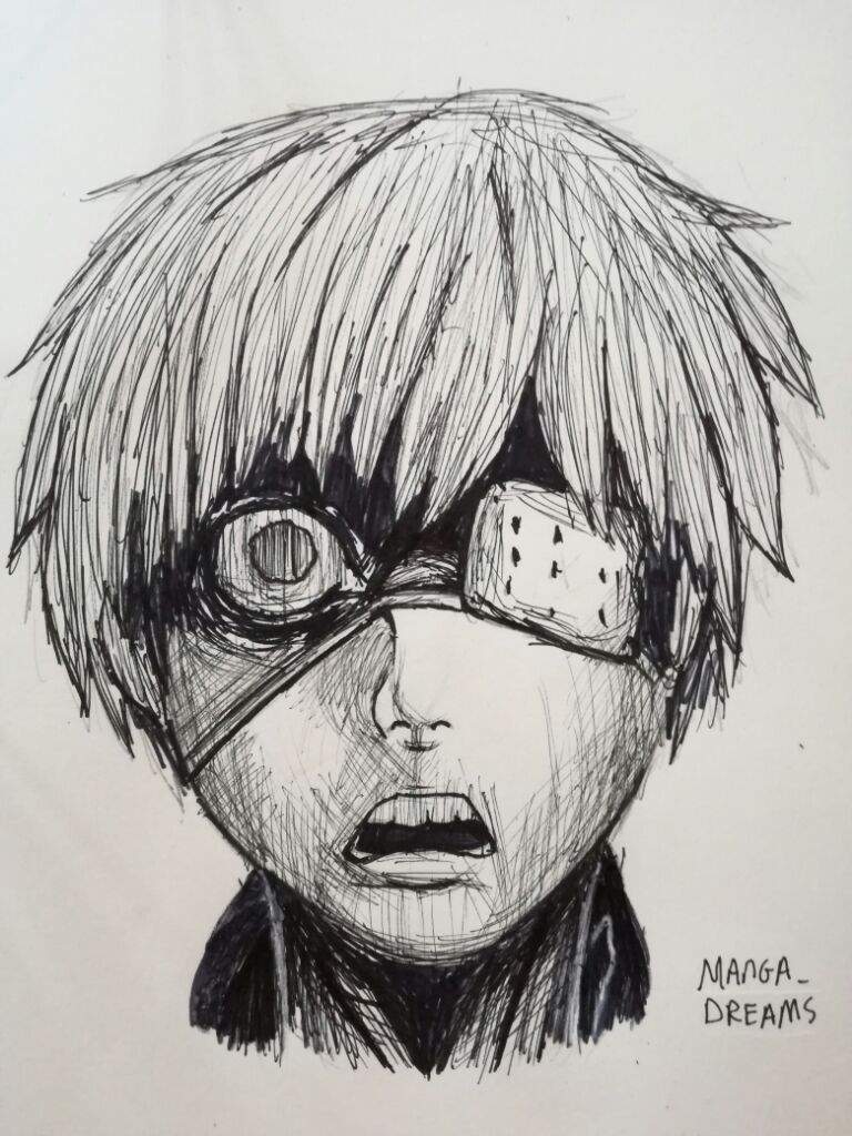 Kaneki manga drawing | Ghoul Amino