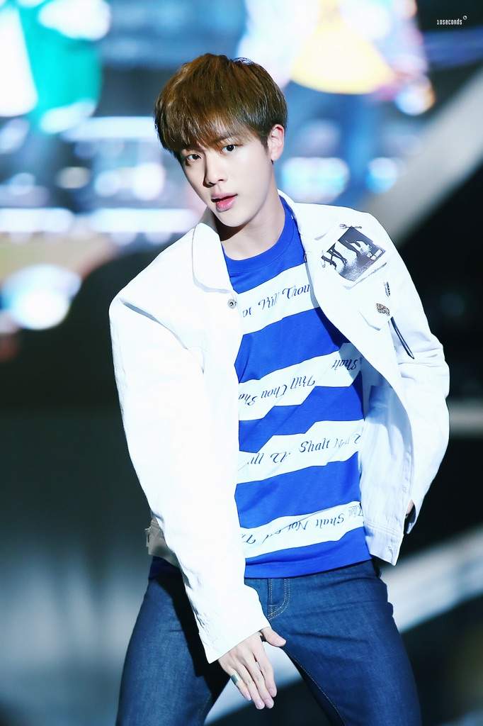 jin blue shirt