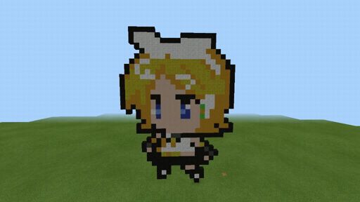 🎧 Kagamine Rin Pixel Art! {With Speed Build!} 🎧 | Minecraft Amino