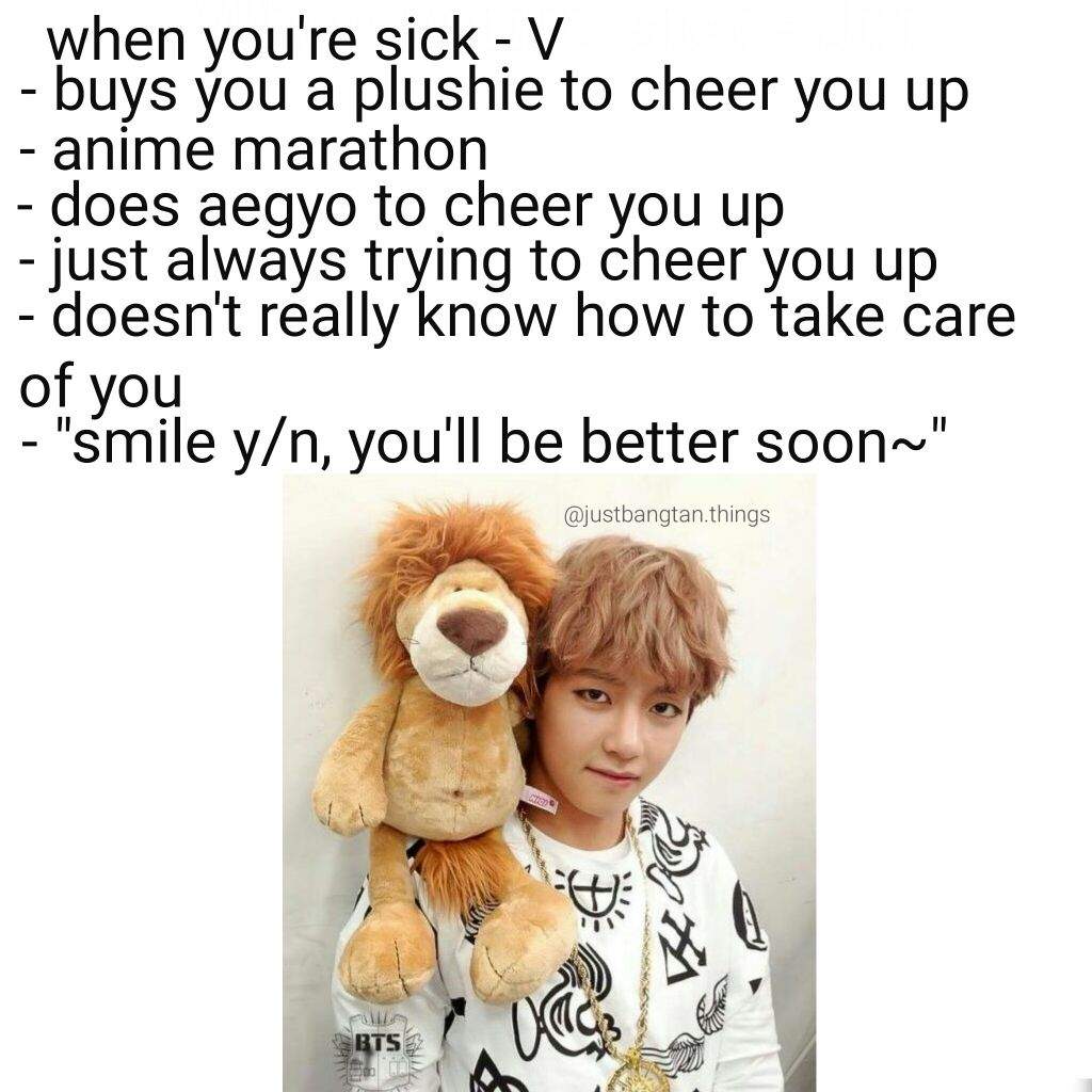 BTS V - when you're sick imagine | ARMY's Amino