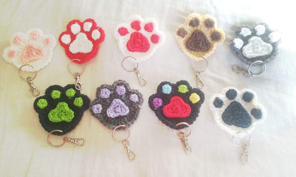 Crochet Paw Keychains Crafty Amino