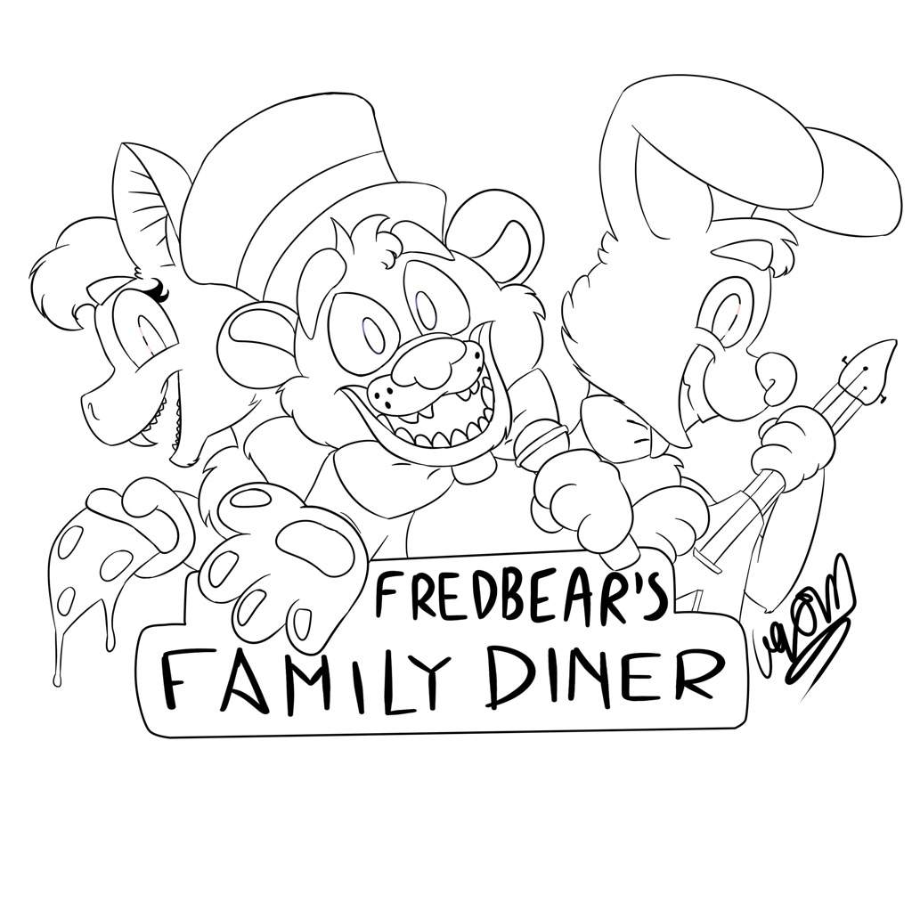 Nightmare Fred Bear Coloring Page