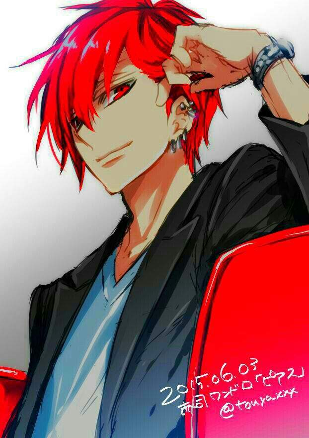 Anime guy with red hair