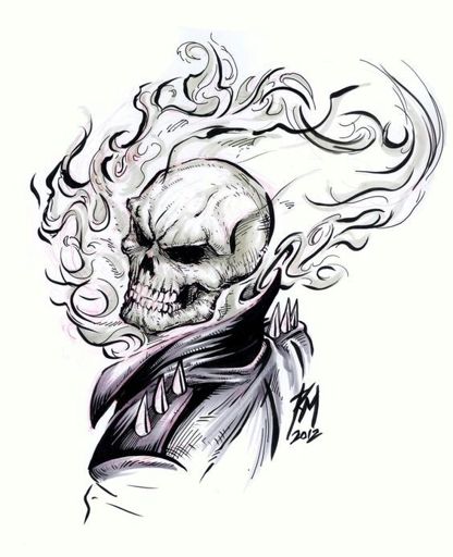 Image: how to draw ghost rider cartoon - Google Search | Drawlings ... |  Undertale Amino