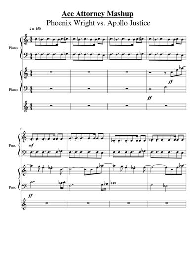 Ace Attorney Piano Sheet Music Music Sheet Collection