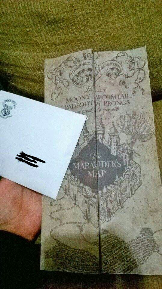 Mapa del merodeador y carta de Hogwarts  •Harry Potter 