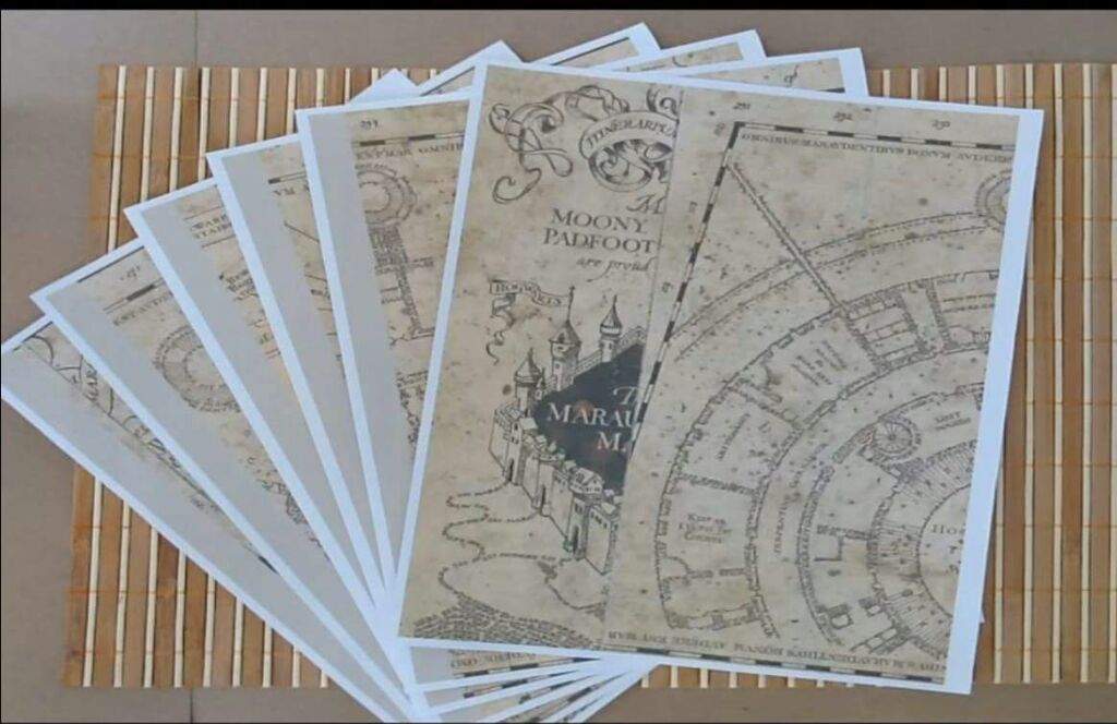 Mapa del merodeador y carta de Hogwarts  •Harry Potter 