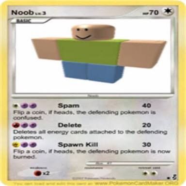noob pokemon card roblox