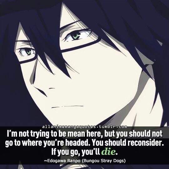 Ranpo's words 😍😍😍 | Bungou Stray Dogs Amino