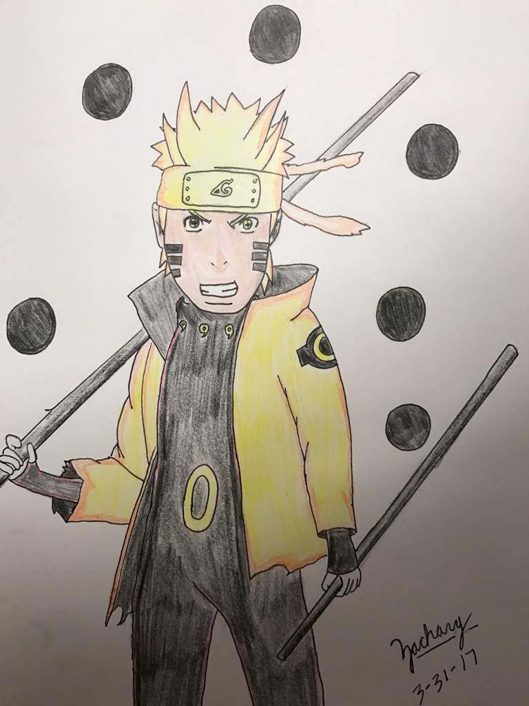 naruto sage of six paths mode drawing