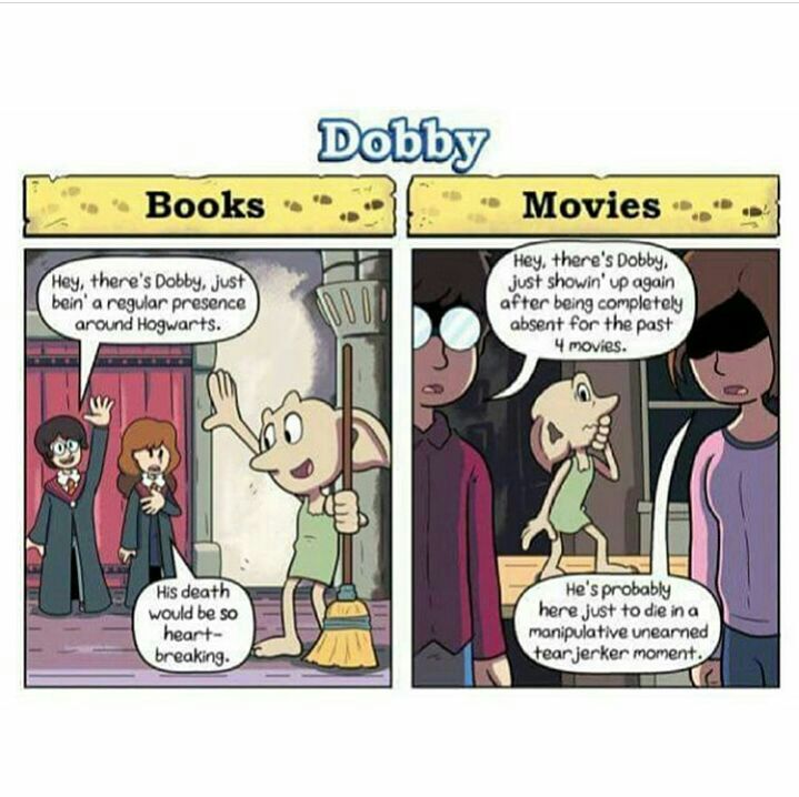 harry potter book vs film