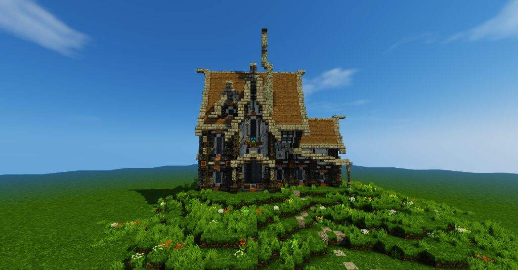 tiny medieval house minecraft