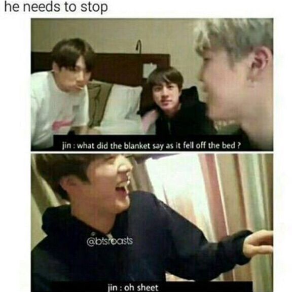 Kim Seokjins dad jokes r so unbelieBUBBLE 😉😉😂 | ARMY's Amino