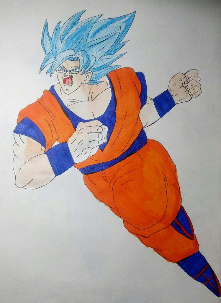 Goku SSGSS Kaioken Drawing! | DragonBallZ Amino