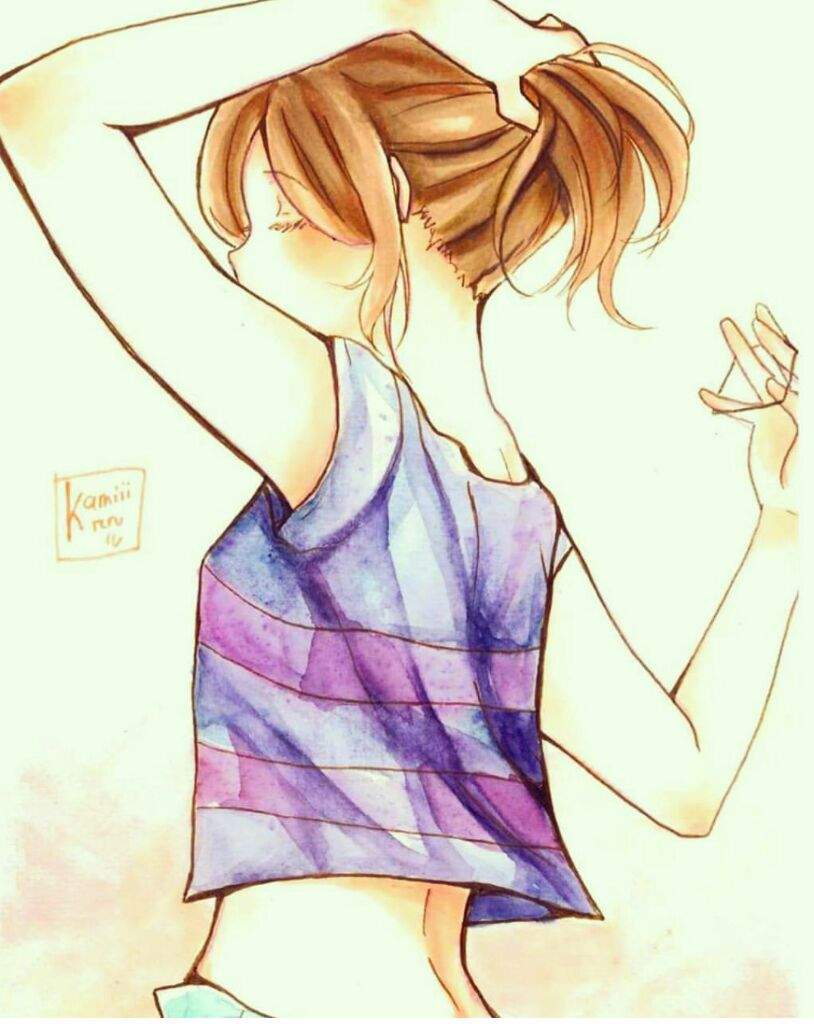 Grown Up Frisk Hair Tying Undertale Amino