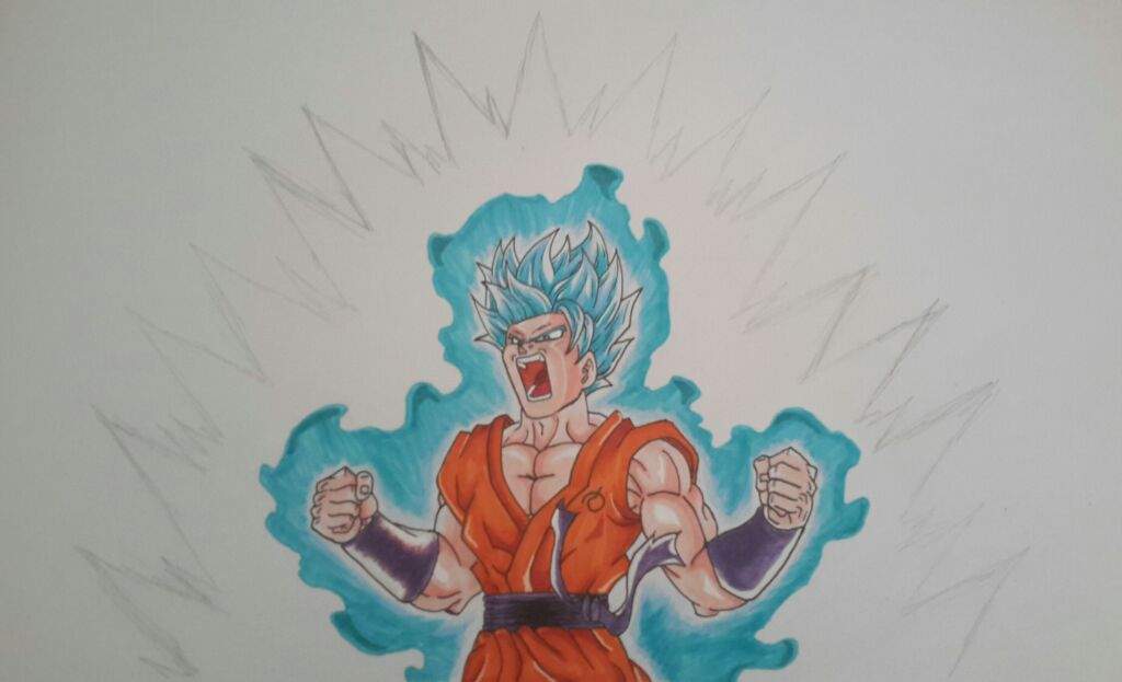 Ssj blue kaioken X10 Goku drawing (Draw it again challenge ...