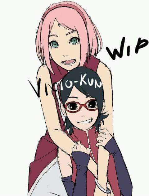 La tía es sakura y saseke y el tío naruto y hinata | •Naruto Amino• Amino