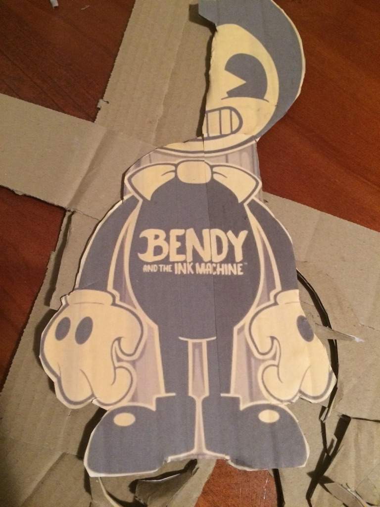 Worn-out bendy cutout.