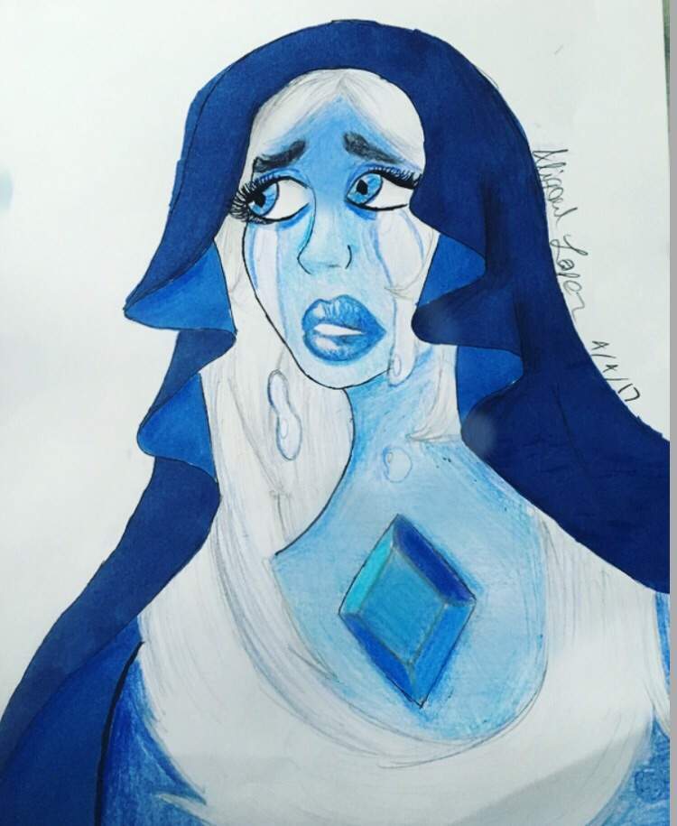 blue diamonds drawing