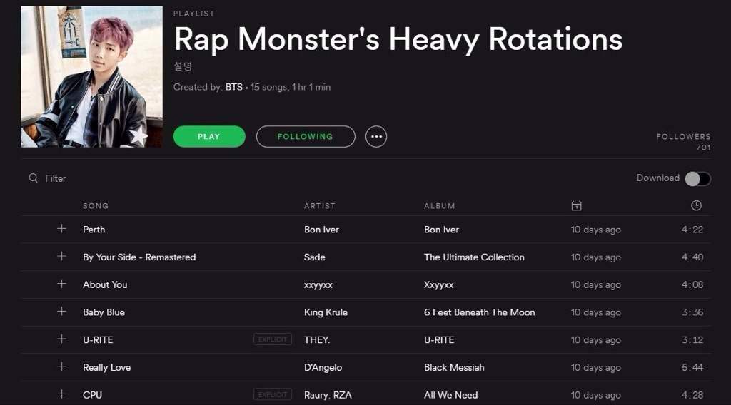 Spotify playlist