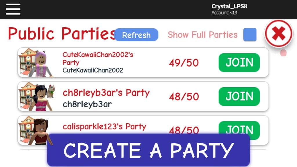 how to make a cool party in roblox meep city