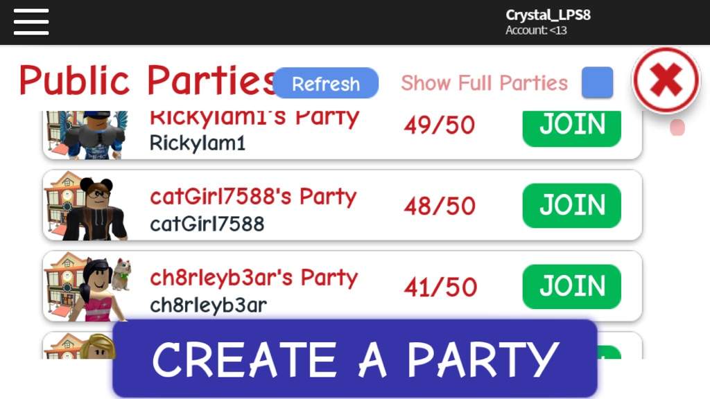 How To Make A Party In Roblox On Tablet