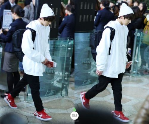 jungkook white shirt timberlands