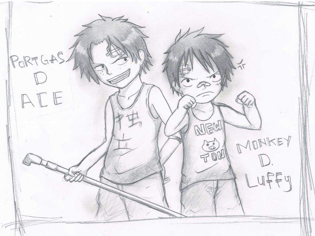 Kid Ace And Luffy Drawings One Piece Amino