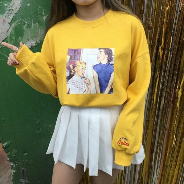 yellow korean outfit