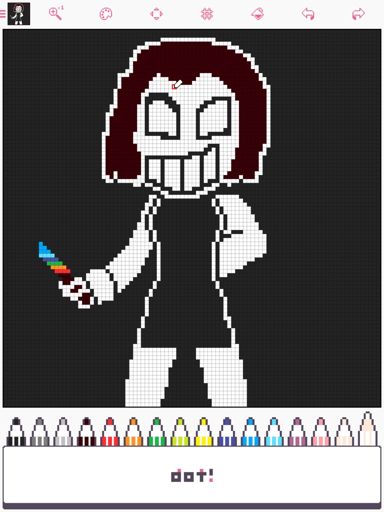 My Glitchtale Chara Pixel Art (with her magic knife) | Glitchtale Amino