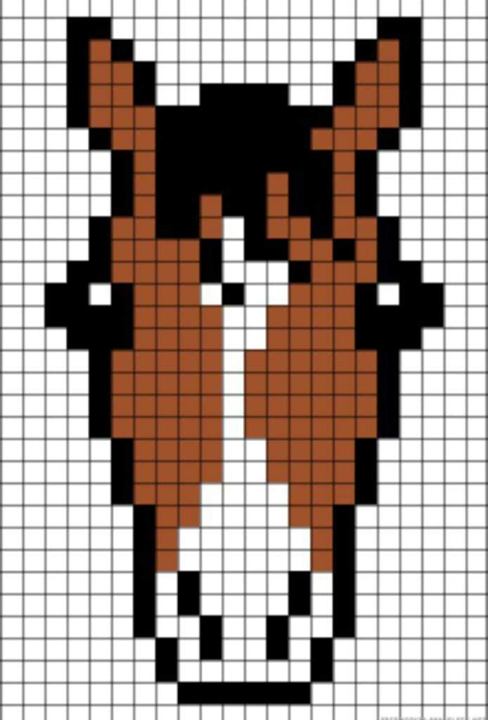 Horse Head Pixel Art | Minecraft Amino
