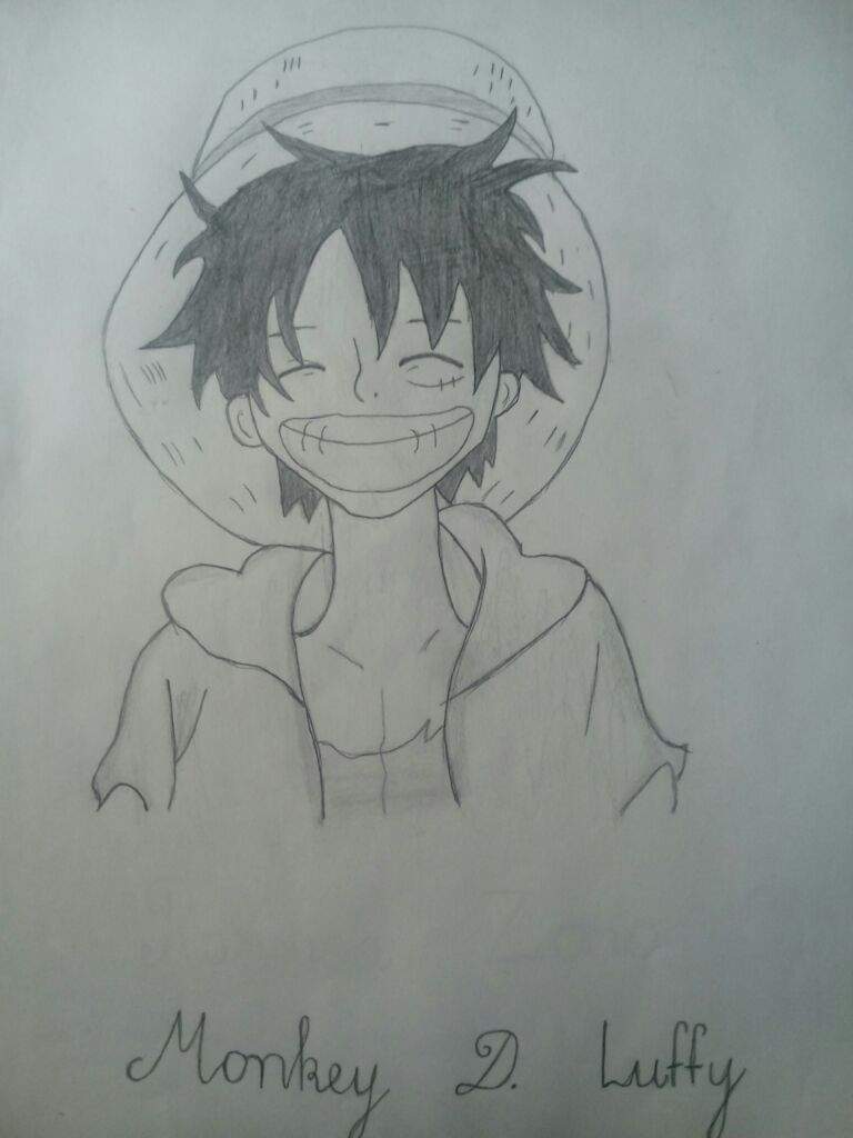 Luffy's drawing rework(no color though) | Anime Amino