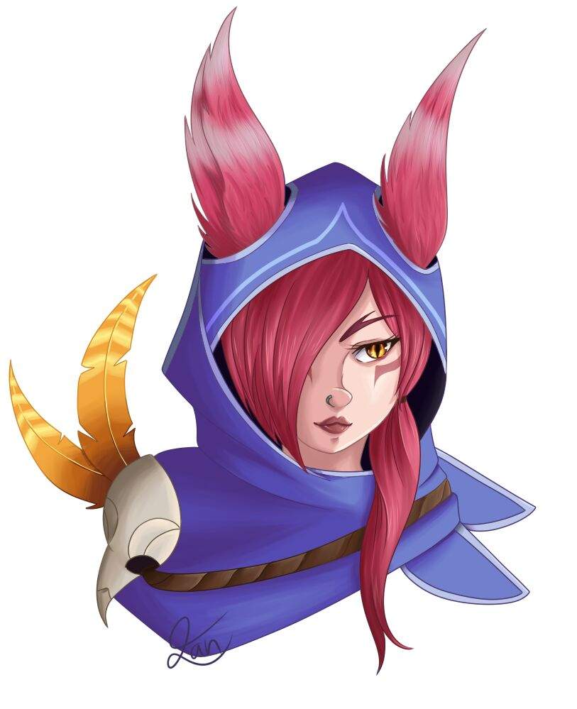 Xayah FanArt [Headshot] | League Of Legends -- Official Amino