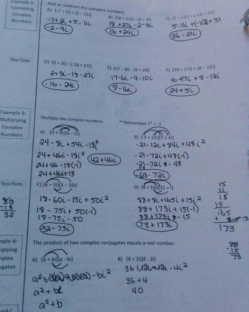 lesson 5.6 algebra 2 answers