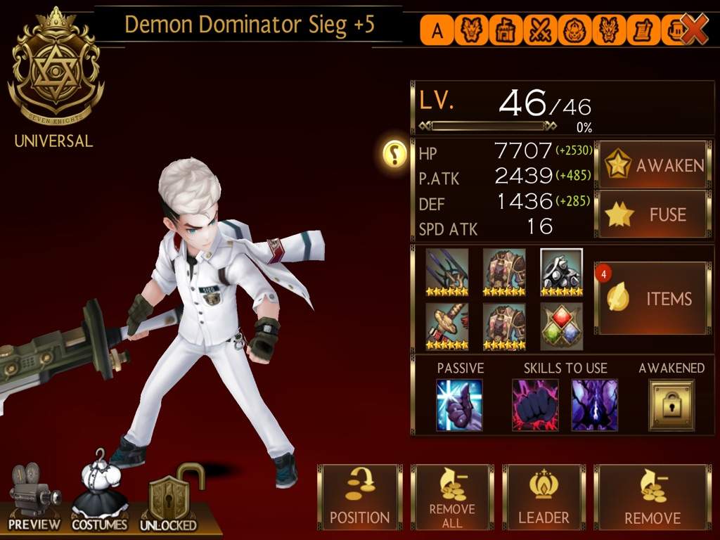 First Level 46 Hero Seven Knights Amino Amino