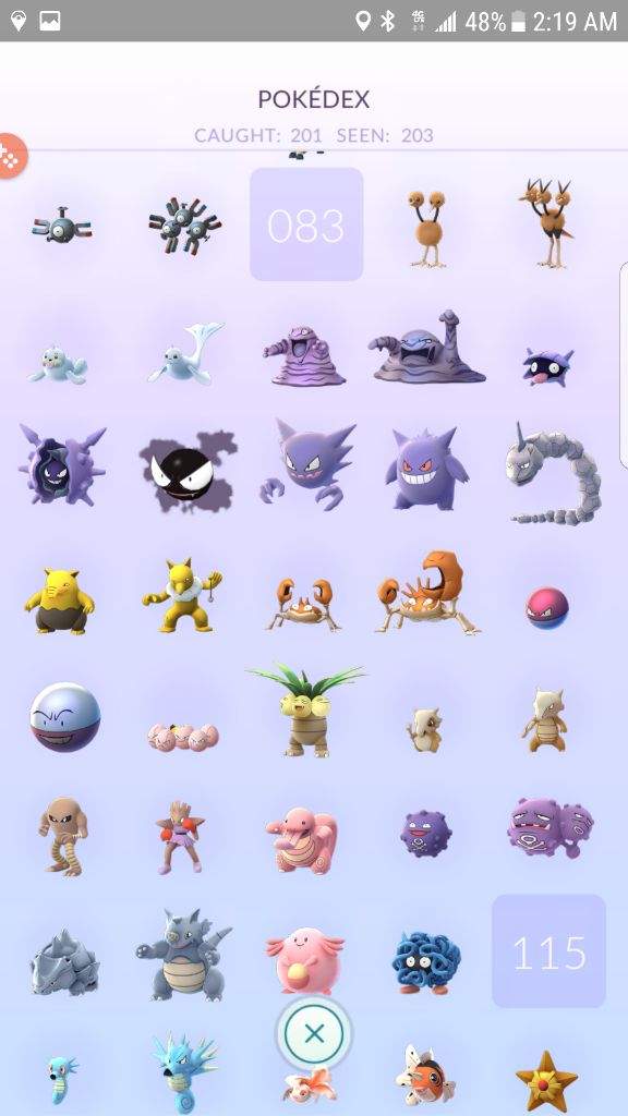 My pokedex | Pokemon GO Amino