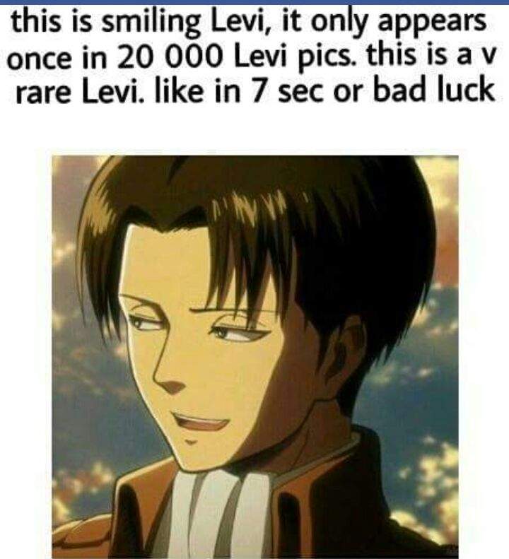 LEVI IS SMILING (Very rare picture) | Anime Amino