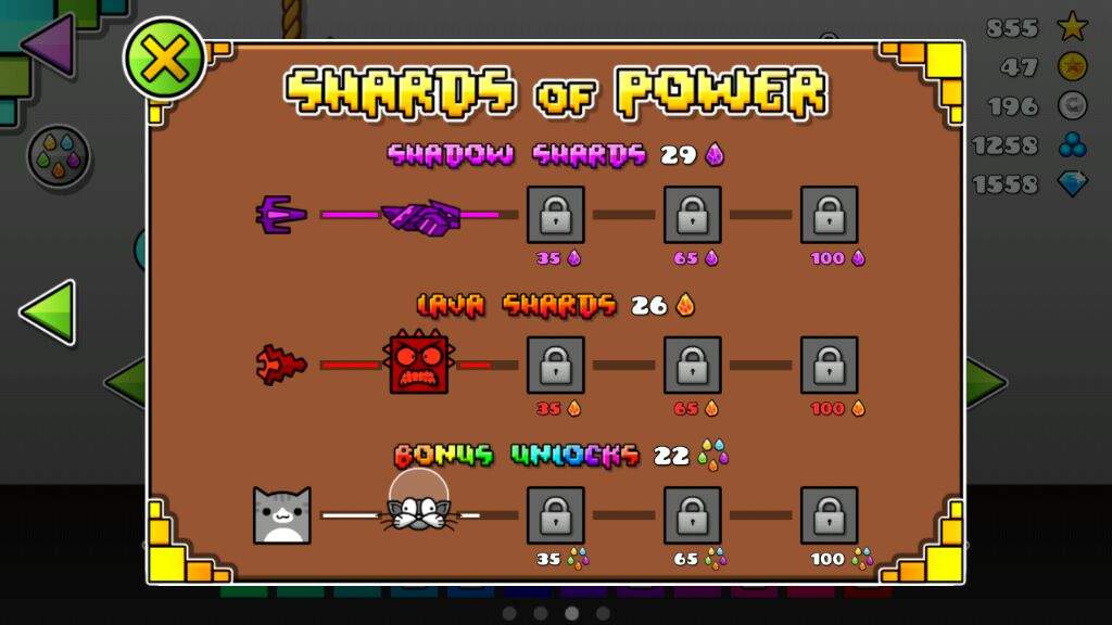 Shards of Power Amounts | Geometry Dash Amino