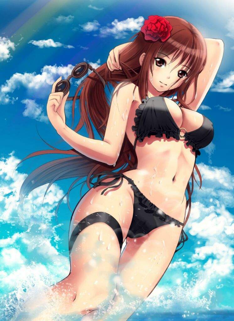 Hot anime girls in bikinis